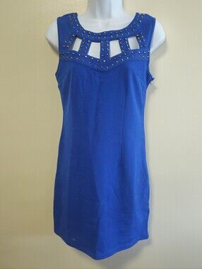 Love Chelsey bodycon cutout bandage dress studded Knee Length women large